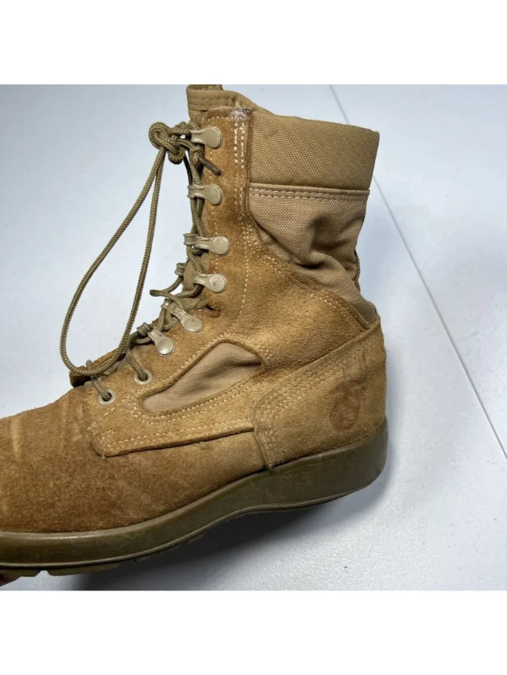 McRae Footwear Mens Military Desert Coyote Tan Combat Lace Up Boots Size 8W